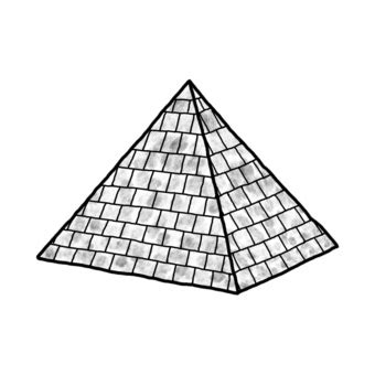 Egyptian Pyramid Clipart Black And White