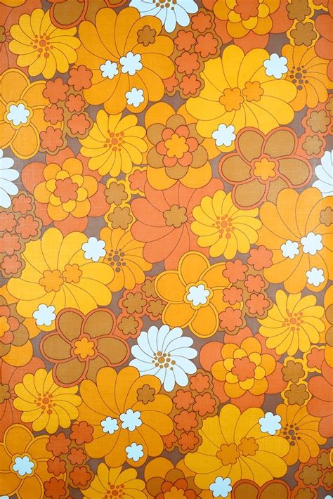 Vintage Retro Floral Vinyl Wallpaper | Retro background, Wallpapers ...