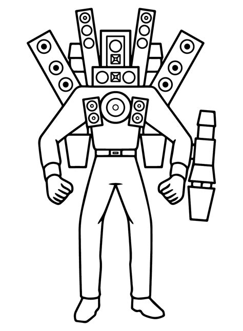 Titan Speakerman Coloring Page - Titan Speakerman Coloring Pages ...