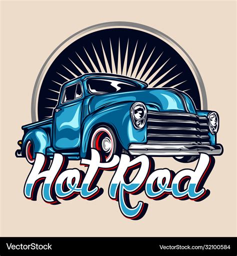 Hot rod vintage car Royalty Free Vector Image - VectorStock