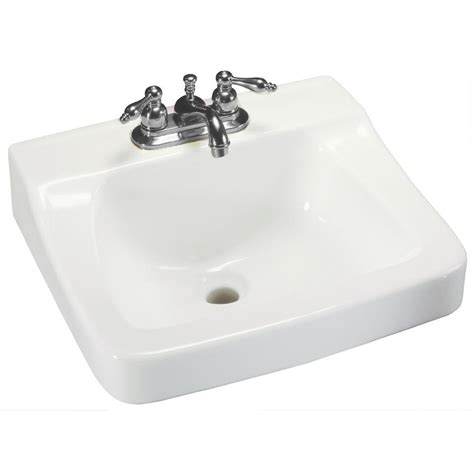 Glacier Bay Aragon Wall-Mounted Bathroom Sink in White-13-0010-ADA ...