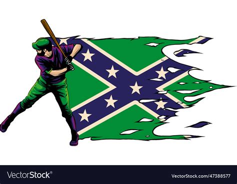 A baseball player hitting Royalty Free Vector Image