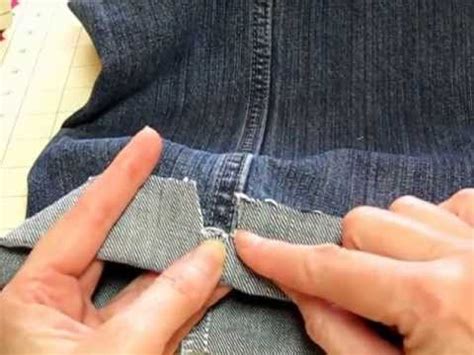 Hemming Jeans The Easy Way!! - YouTube