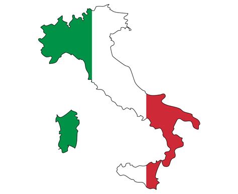 Italian Flag Map