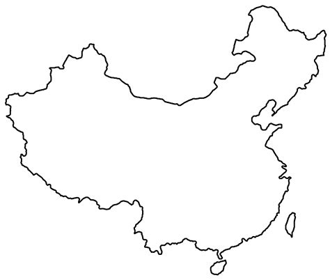 Map of china outline | Clipart Nepal