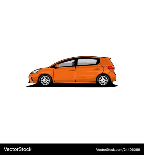 Car side view Royalty Free Vector Image - VectorStock