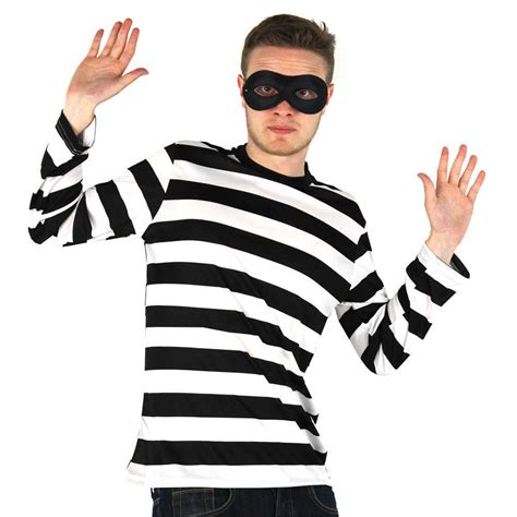 Adults Long Sleeved Robber Costume - I Love Fancy Dress