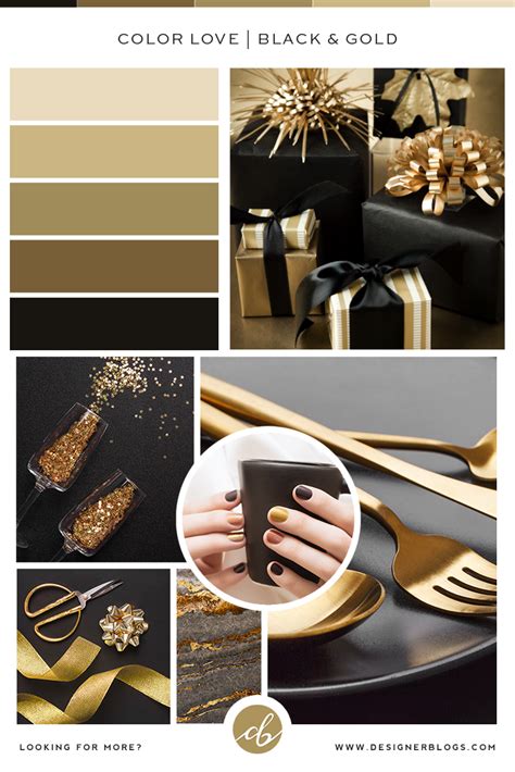 Gold & Black Color Palette and Inspirations | DesignerBlogs.com