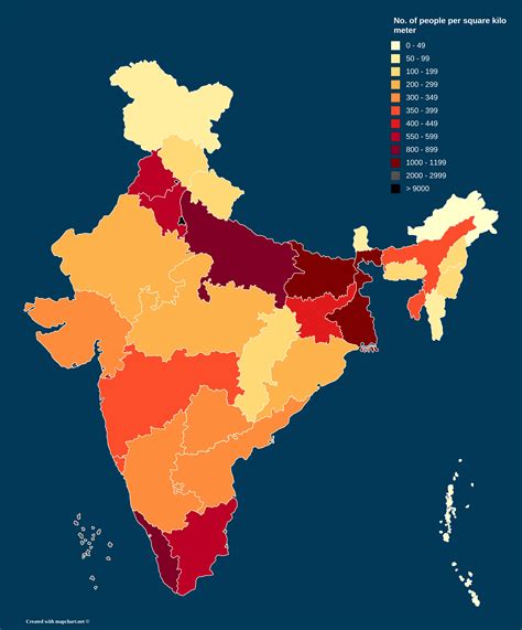 Population density of India by states. : r/IndiaSpeaks