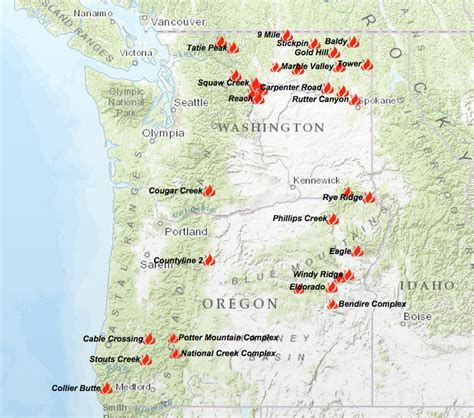 Eastern Wa Fire Map