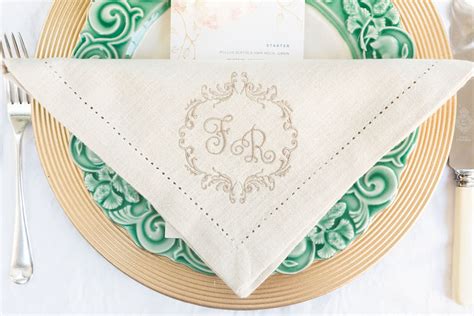 Cotton Hemstitch Napkins Monogram Napkins Monogrammed - Etsy UK