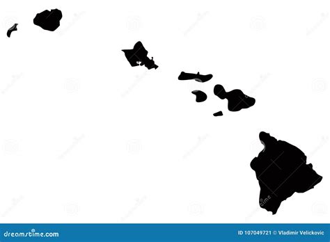 Hawaii Islands Political Map Vector Illustration | CartoonDealer.com ...