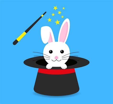 Premium Vector | Magic Hat With Bunny ears. Magic Hat With Rabbit