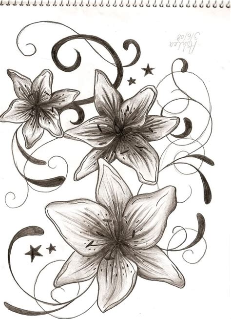 Lily Tattoo Drawing at GetDrawings | Free download