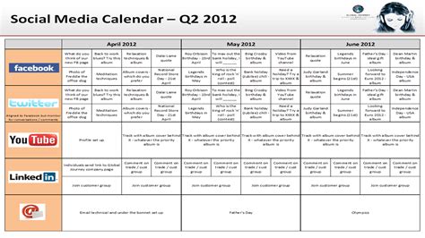 Social media content calendar template, Social media calendar, Social ...