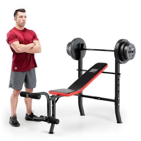 MARCY PRO STANDARD WEIGHT BENCH WITH 100 LB