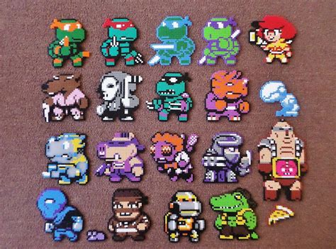 Long Black Fingers : Derek Yu Style Teenage Mutant Ninja Turtles Perler ...