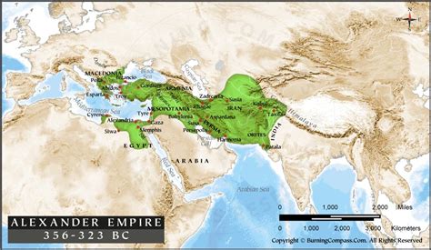 Alexander the Great Empire Map, Alexander Empire Map