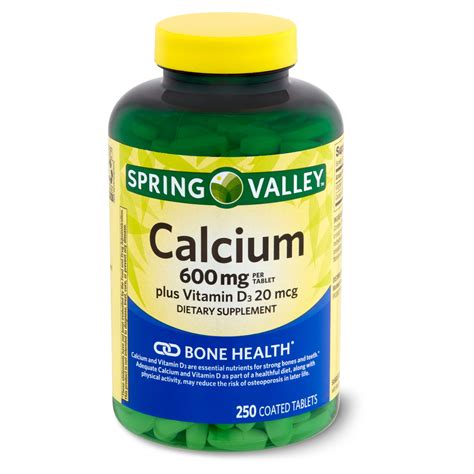 Buy Spring Valley Calcium Plus Vitamin D Tablets Dietary Supplement ...