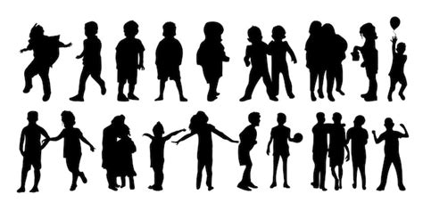 Kids Silhouette Images - Free Download on Freepik