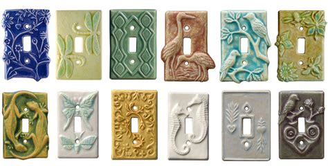 Hand made, unique, decorative, ceramic art, light switch plates and ...