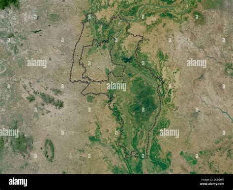 Kandal, province of Cambodia. High resolution satellite map Stock Photo ...