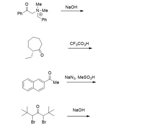 Solved those are rearrangement reaction. please write the | Chegg.com