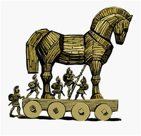 Trojan Horse Illustration - Wooden Horse From Troy , Free Transparent ...