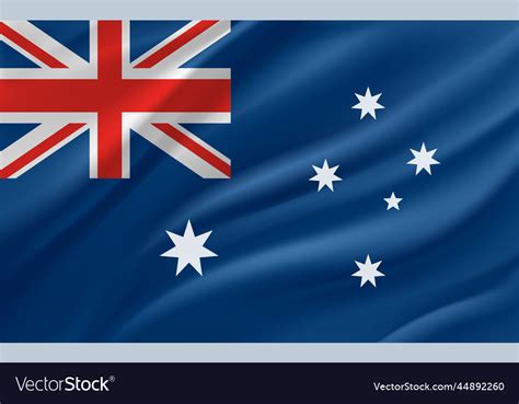 Flag of australia 3d banner Royalty Free Vector Image