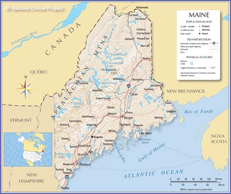 Detailed Map Of Maine Towns - Goldie Georgeanna