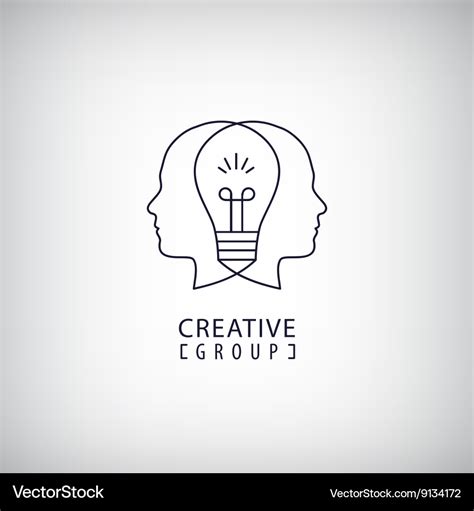 Creative mind logo group Royalty Free Vector Image