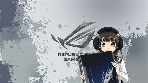 HD wallpaper: Anime Girls, ASUS ROG, Republic Of Gamers | Wallpaper Flare