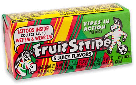 ZEBRA GUM! Fruit Stripe Gum : r/nostalgia