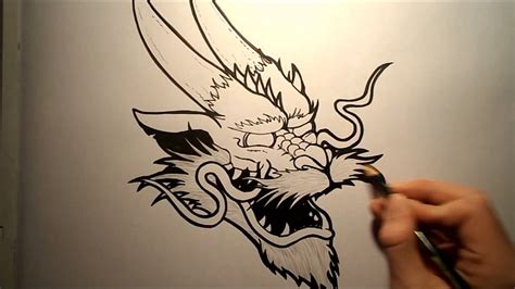 Chinese New Year Dragon Sketch at PaintingValley.com | Explore ...