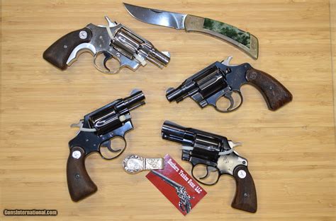 COLT SNUB-NOSE .38 SPECIAL REVOLVER COLLECTION WITH EARLY JADE GERBER KNIFE