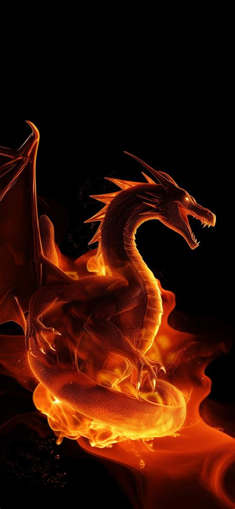 Fire Dragon Black Wallpapers - Fire Dragon Wallpapers iPhone 4k