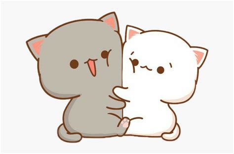 #freetoedit #cute #kawaii #cat #couple #love #hug #affection - Kawaii ...