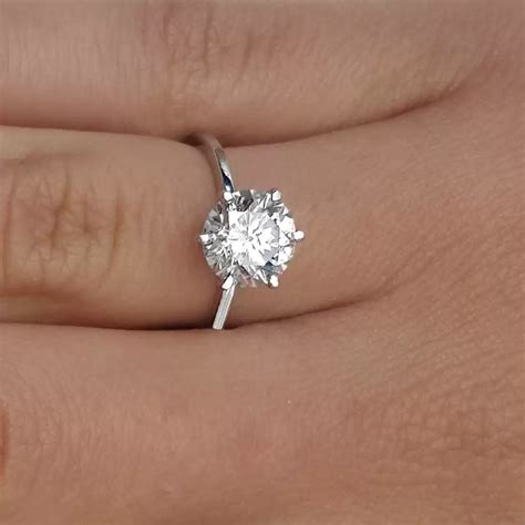 2.25 Ct Round Cut Diamond Solitaire Engagement Ring | Ara Diamonds