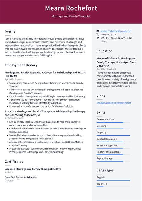 Behavioral Therapist Resume Example and Writing Guide