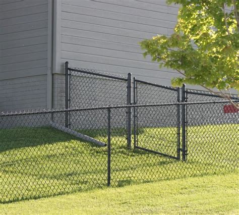 Residential Black Chain Link Single Swing Gate – America's Fence Store