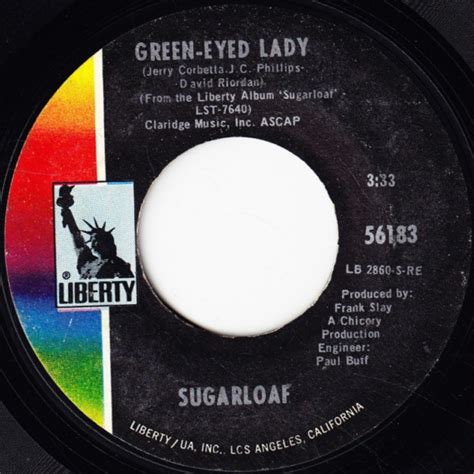 Sugarloaf - Green-Eyed Lady / West Of Tomorrow (Vinyl, 45 RPM, 7 ...