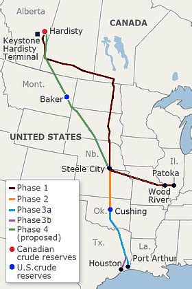 Keystone Pipeline route map - Native American Rights Fund : Native ...