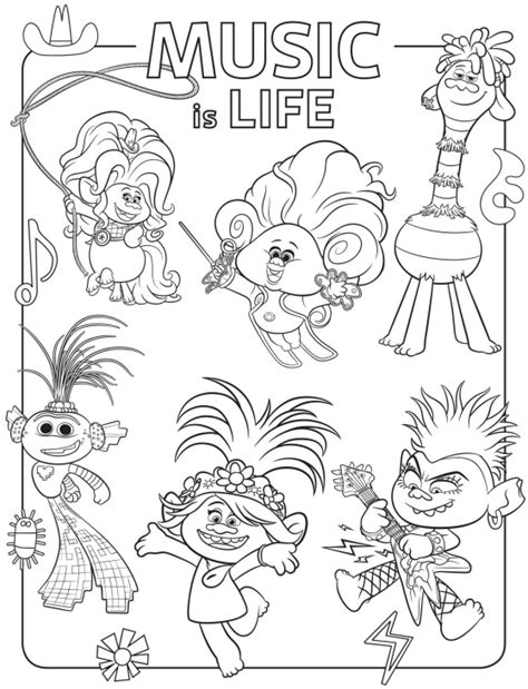 Free Printable Trolls World Tour Party Pack | Trolls coloring pages ...