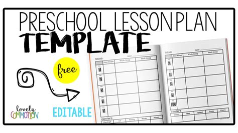 Blank Preschool Lesson Plan Template – Ovrah.com