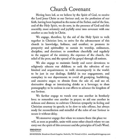 Church Covenant Card - Lifeway