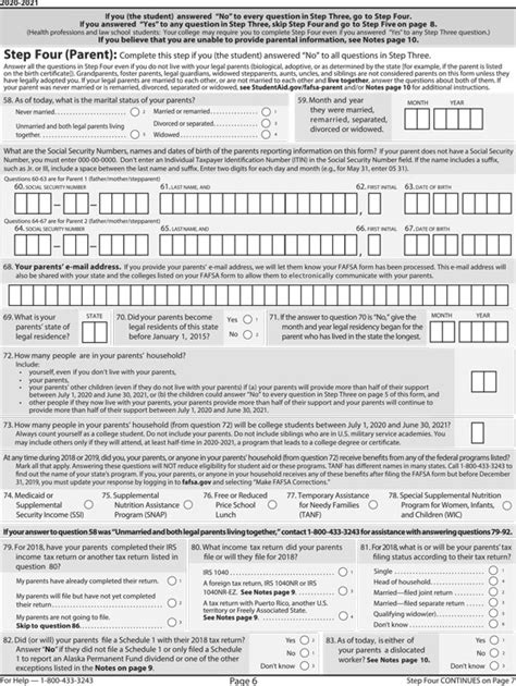 Printable Fafsa Forms - Printable Forms Free Online