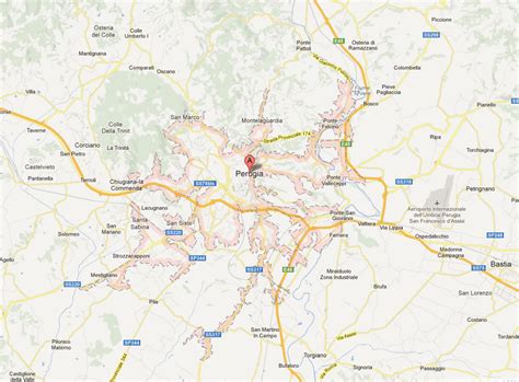 Perugia Map - Italy