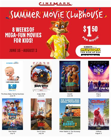 Discounts to Summer 2024 Family-Friendly Movies at Cinemark