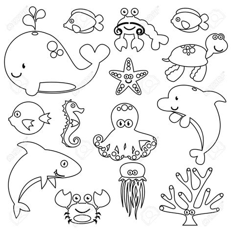 Ocean Animals Drawing at GetDrawings | Free download