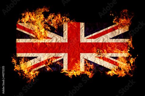 "British flag in fire." Stock photo and royalty-free images on Fotolia ...